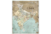 India Map, Canvas Wall Art, Pin Board Map World Vibe Studio 