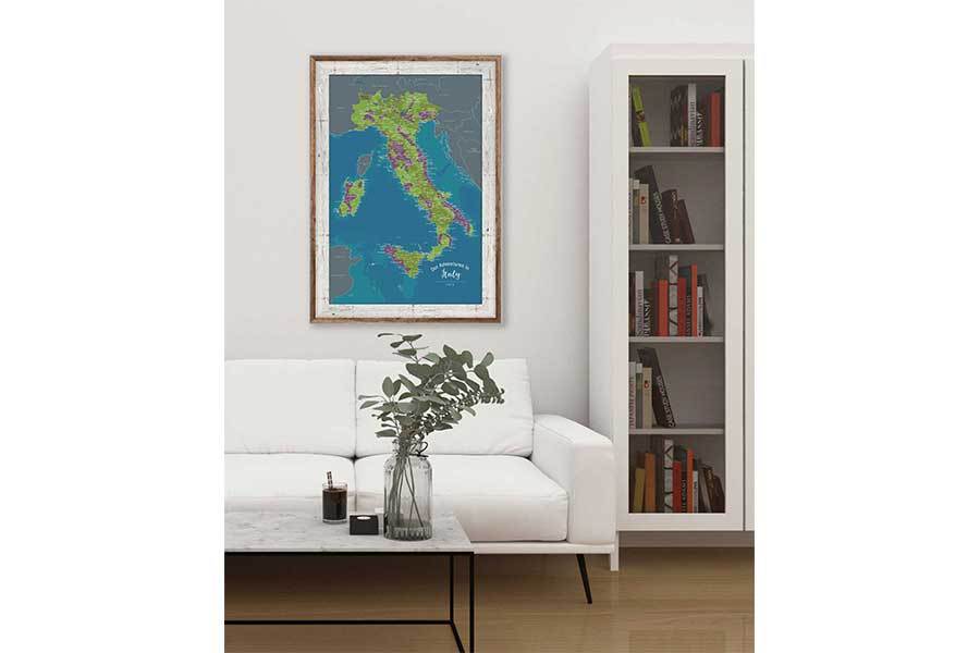 Wine Regions Of Italy, Map Poster Map World Vibe Studio 