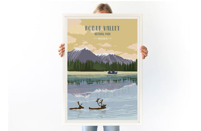 Kobuk Valley National Park, Alaska, National Park Poster, Unframed Map World Vibe Studio 8X10 