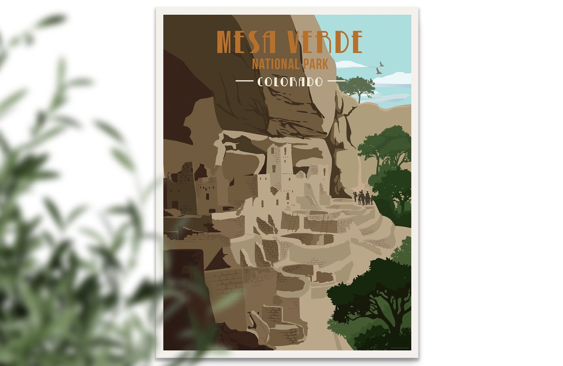 Mesa Verde National Park, National Park Wall Art, Poster, Unframed Map World Vibe Studio 