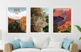 Mesa Verde National Park, National Park Wall Art, Poster, Unframed Map World Vibe Studio 