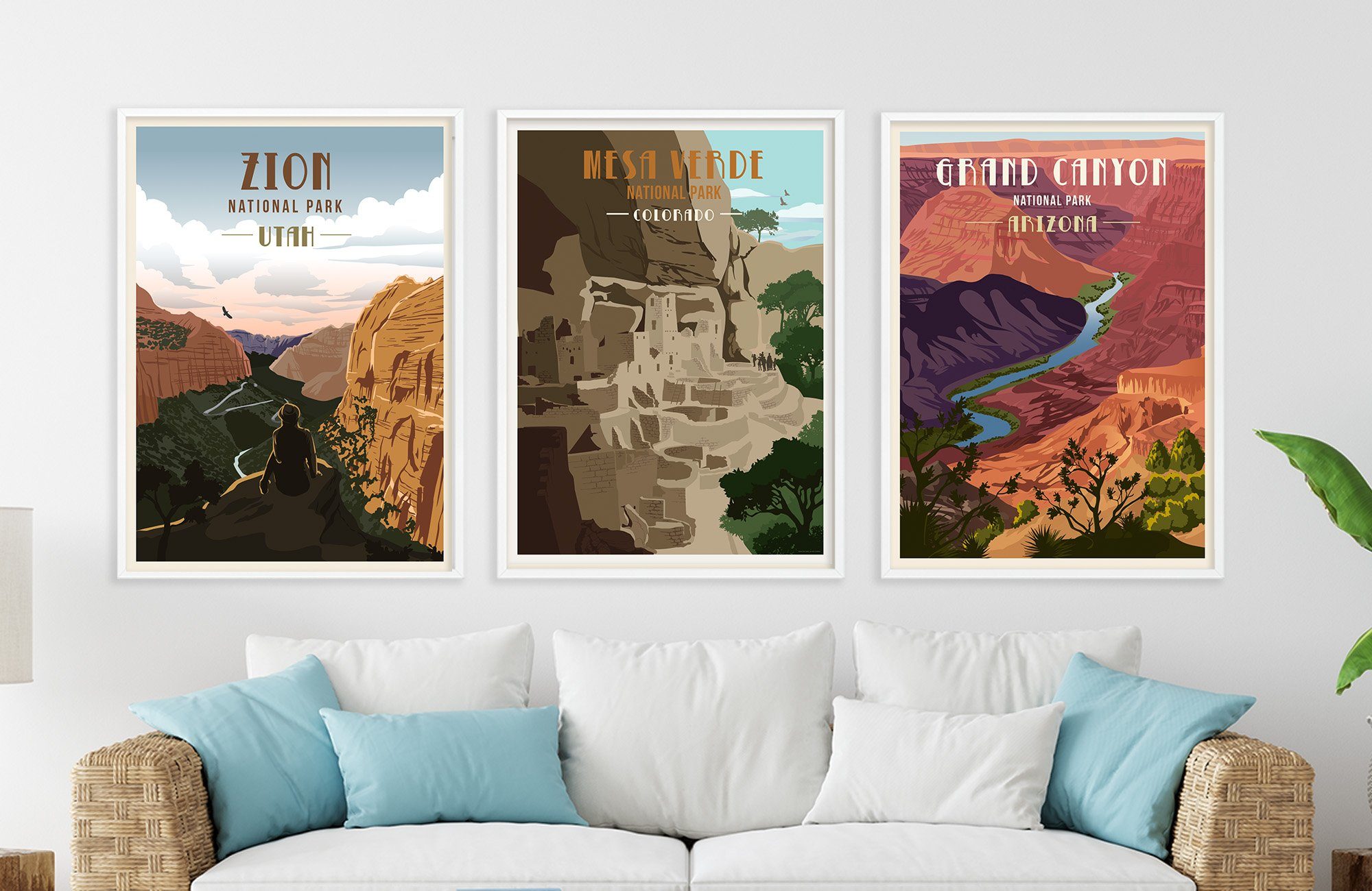 Mesa Verde National Park, National Park Wall Art, Poster, Unframed Map World Vibe Studio 