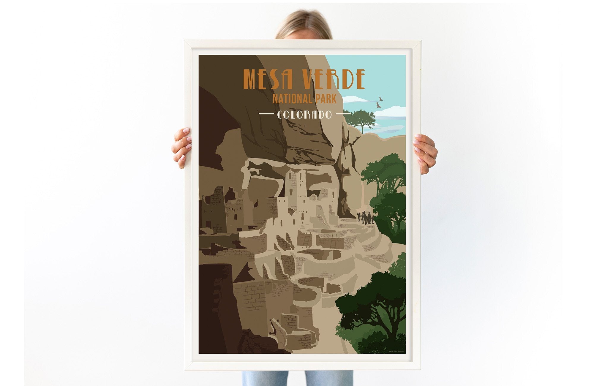 Mesa Verde National Park, National Park Wall Art, Poster, Unframed Map World Vibe Studio 