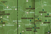 Michigan State Park Map, Canvas, Push Pin Map World Vibe Studio 