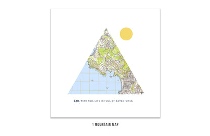 Valentines Day Gift For Husband, Romantic Valentines Day Gift For Him, Vintage Map Scans Map World Vibe Studio 8X10 1 Mountain 