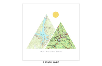 Valentines Day Gift For Husband, Romantic Valentines Day Gift For Him, Vintage Map Scans Map World Vibe Studio 8X10 2 Mountains 
