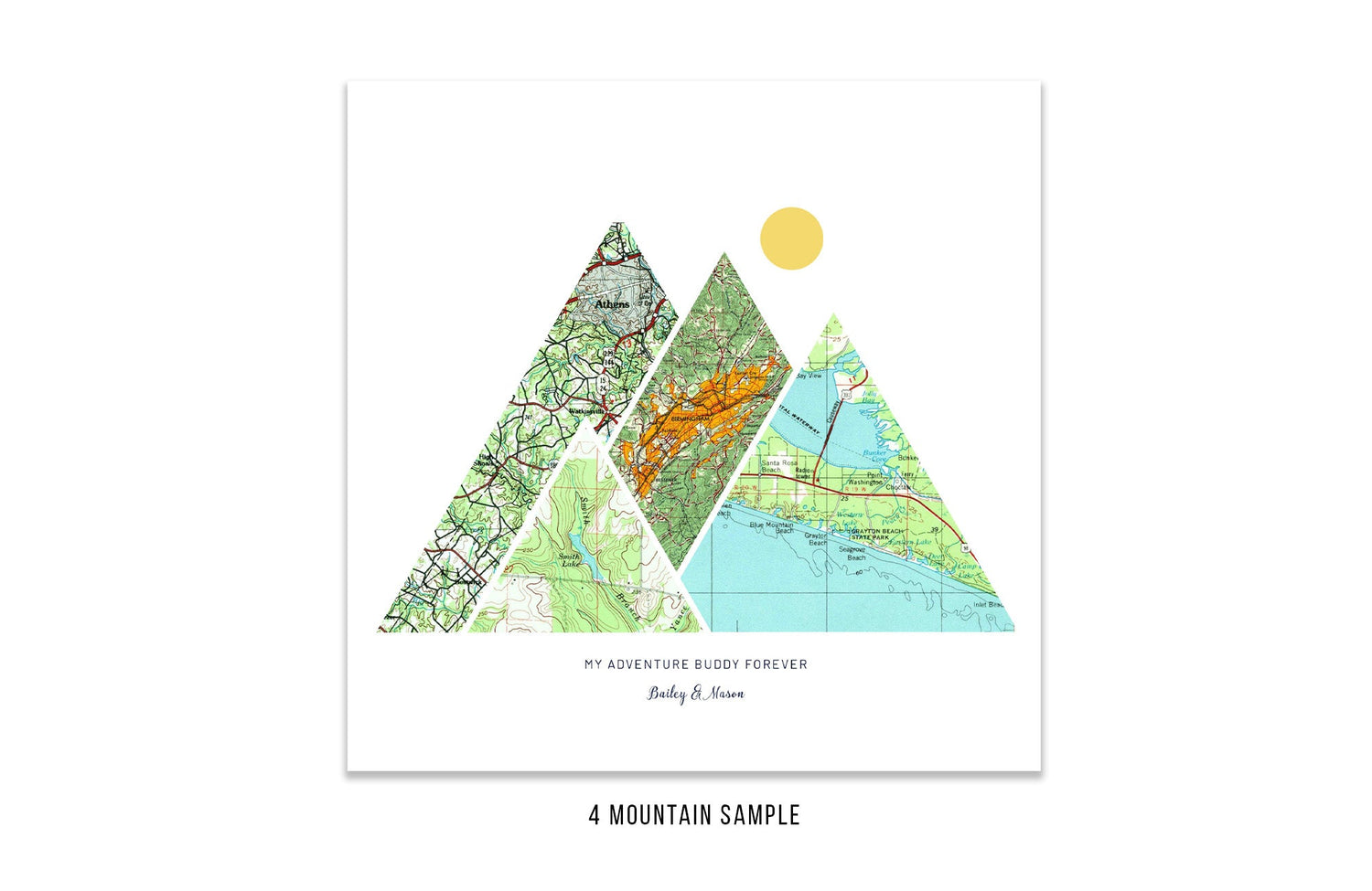 Valentines Day Gift For Husband, Romantic Valentines Day Gift For Him, Vintage Map Scans Map World Vibe Studio 8X10 4 Mountains 