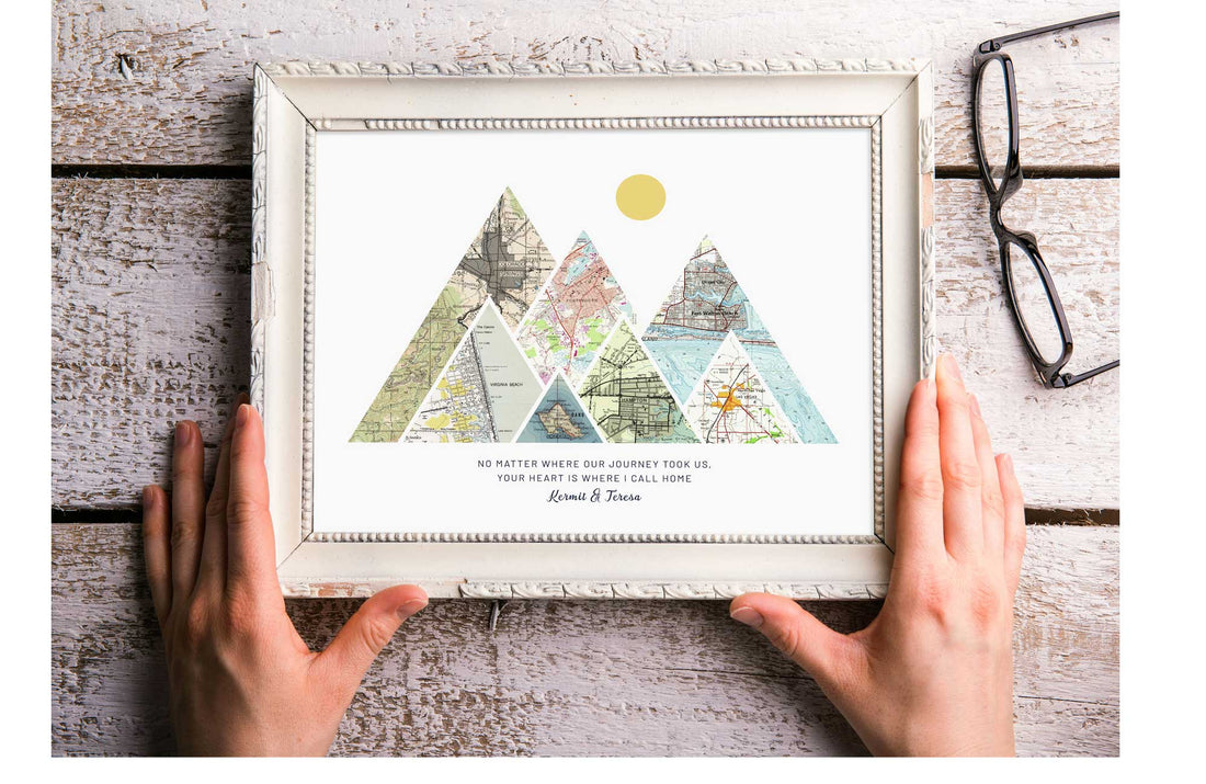 Valentines Day Gift For Husband, Romantic Valentines Day Gift For Him, Vintage Map Scans Map World Vibe Studio 