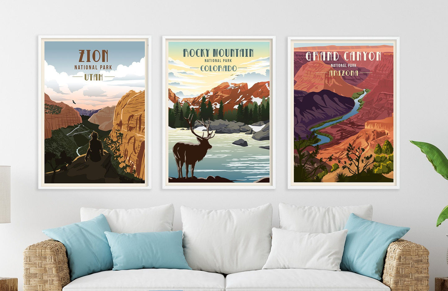 Grand Canyon National Park, National Park Poster, Unframed Map World Vibe Studio 