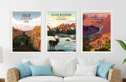 Great Basin National Park, Nevada, National Park Posters, Unframed Map World Vibe Studio 