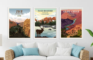 Bryce Canyon National Park, Utah, National Park Prints, Unframed Map World Vibe Studio 