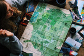 National Parks Map, Foam Mounted, Push Pin Board Map World Vibe Studio 