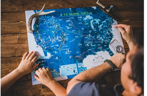 National Trails of USA, Poster Map World Vibe Studio 