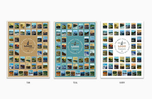 NH48 4000 Footers, White Mountains Poster, All-In-One, Wall Art, Unframed Poster World Vibe Studio 