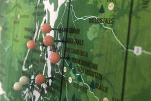 Vermont State Park Map, Push Pin Travel Board