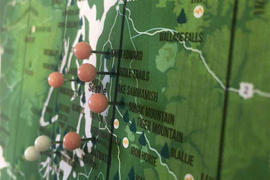 Arkansas Map, State park Map, Hiking Wall Decor, Push Pin CANVAS Map