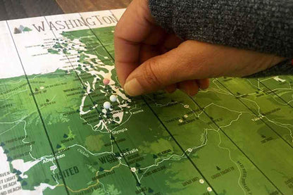 Minnesota State Park Map, Canvas, Pin Board Map World Vibe Studio 