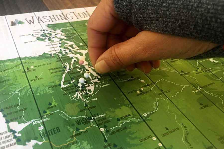 Nebraska State Parks, Map of Nebraska, Canvas Board Map World Vibe Studio 