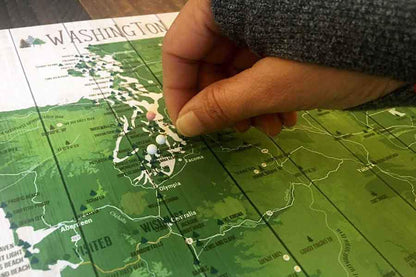 Nebraska State Parks, Map of Nebraska, Canvas Board Map World Vibe Studio 