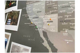 US Canvas Map with Caribbean, Photo Board Map World Vibe Studio 