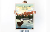 Rocky Mountain National Park, National Park Poster, Unframed Map World Vibe Studio 