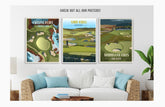 Sand Hills Golf Club, Nebraska, Golf Clubs of America, Unframed Map World Vibe Studio 
