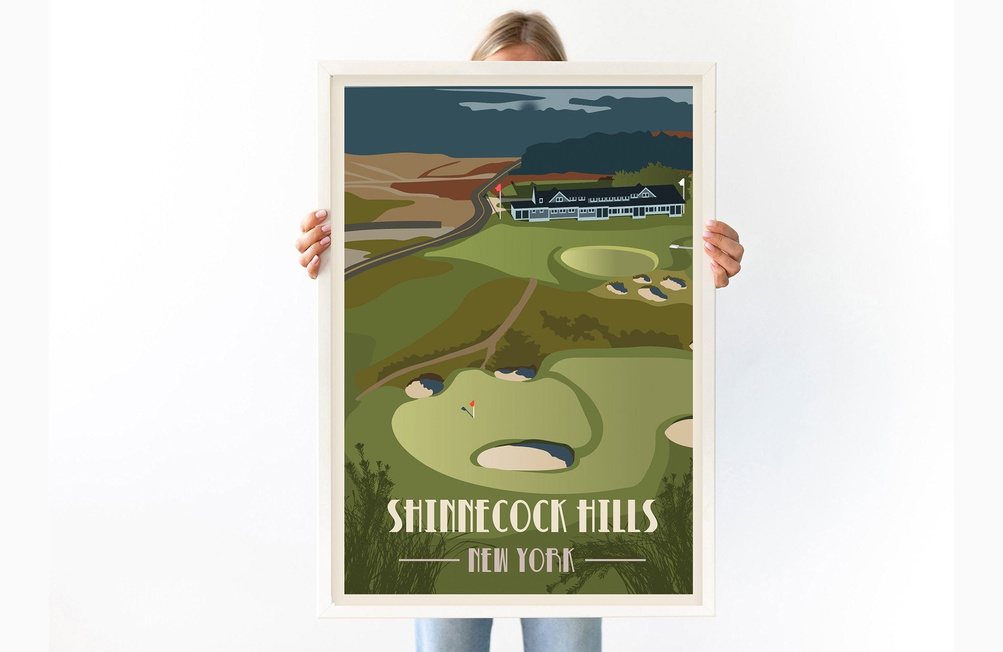 Shinnecock Hills Golf Club Poster, New York Golf Club, Unframed Map World Vibe Studio 