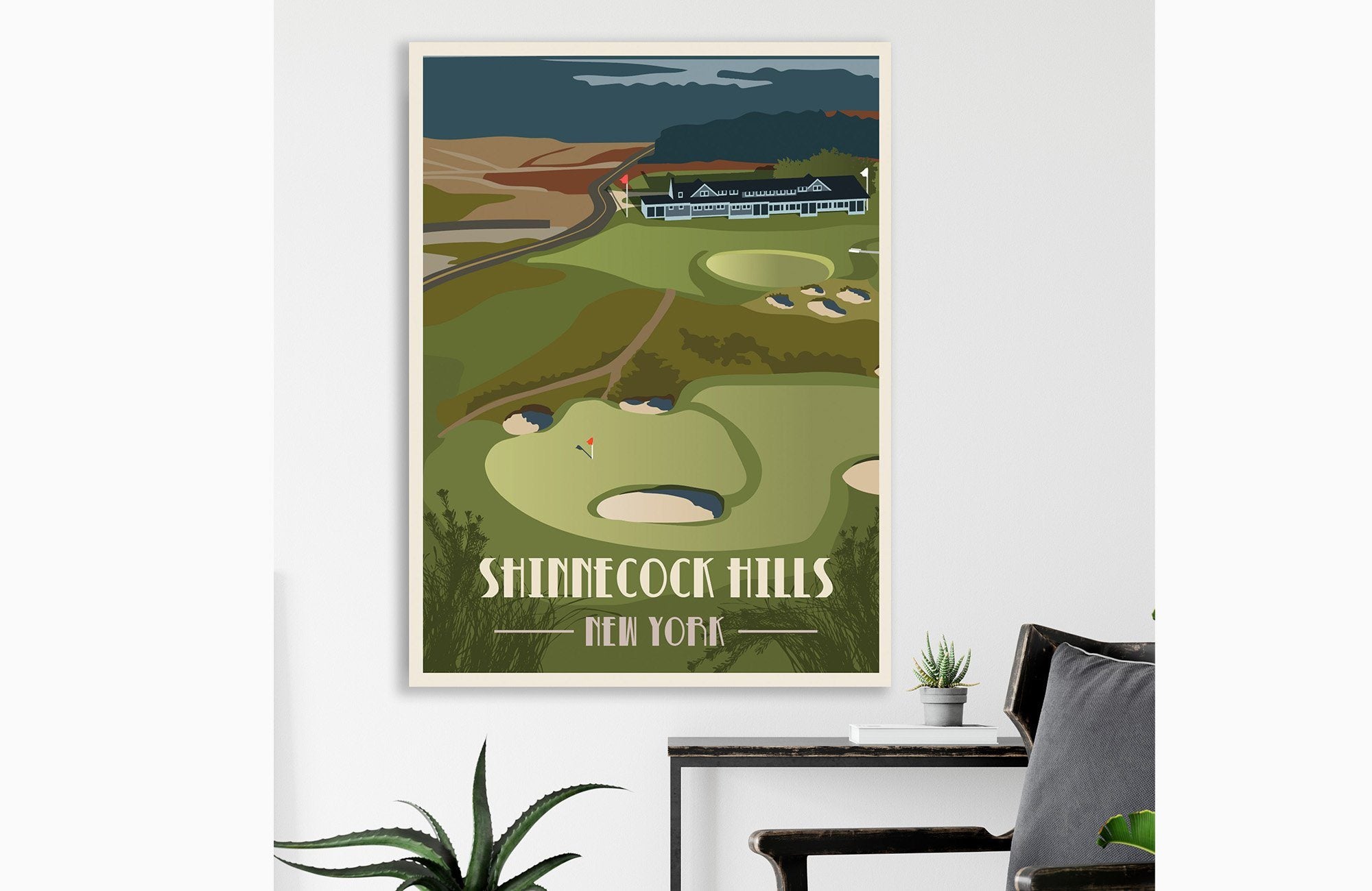 Shinnecock Hills Golf Club Poster, New York Golf Club, Unframed Map World Vibe Studio 