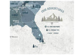 State High Points Map, Top Mountain Elevations Map World Vibe Studio 