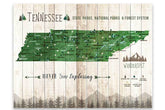 Tennessee State Park Map, Explore Tennessee Map World Vibe Studio 