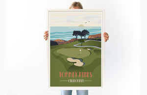 Torrey Pines Golf Club Poster, Golf Clubs of America, Unframed Map World Vibe Studio 