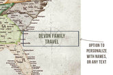 USA Road Trips, Poster, Map of USA Map World Vibe Studio 