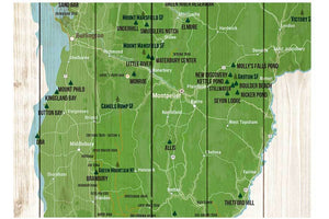 Vermont State Park Map, Push Pin Travel Board Map World Vibe Studio 