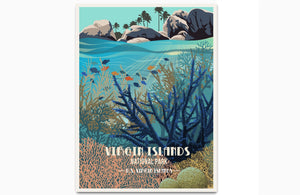 Virgin Islands National Park, US Virgin Island Poster, Unframed Map World Vibe Studio 8X10 