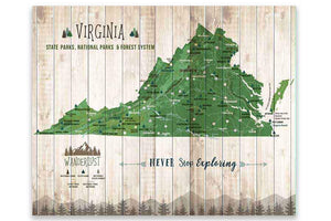 Virginia State Park Map, Custom options Map World Vibe Studio 