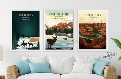 Voyageurs National Park, Minnesota, National Park Poster, Unframed Map World Vibe Studio 