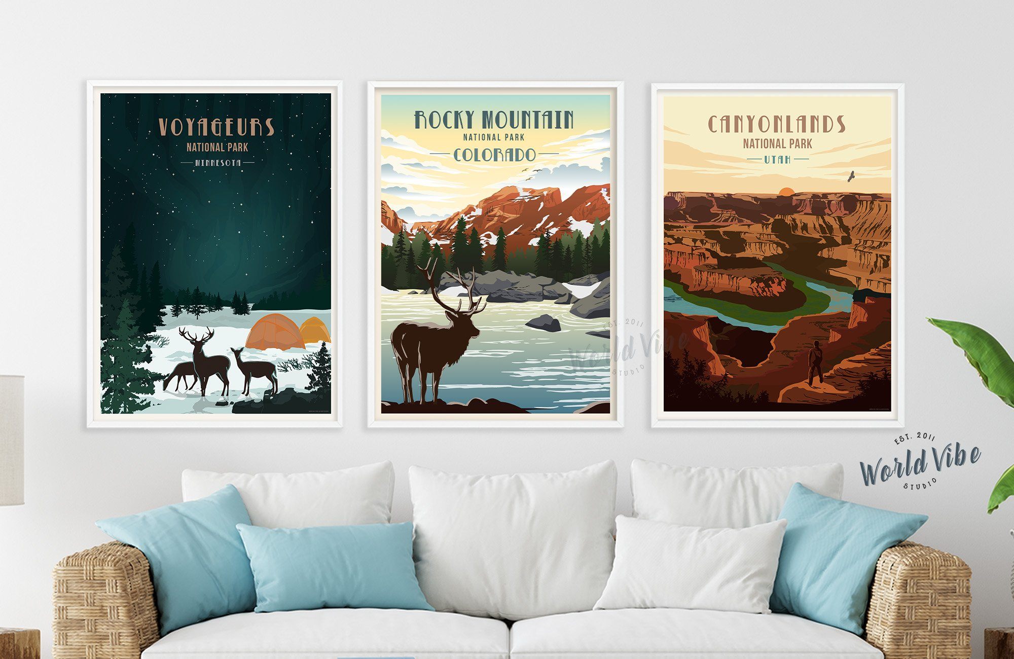 Voyageurs National Park, Minnesota, National Park Poster, Unframed Map World Vibe Studio 