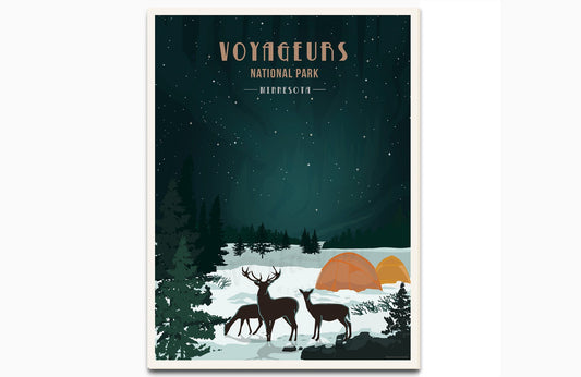 Voyageurs National Park, Minnesota, National Park Poster, Unframed Map World Vibe Studio 8X10 