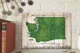 Washington State Park Map, Wall Art Map World Vibe Studio 