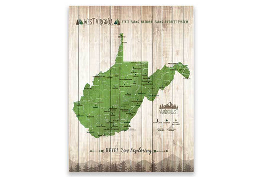 West Virginia State park Map Map World Vibe Studio 