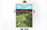 Winged Foot Golf Club Poster, New York, Golf Clubs of America, Unframed Map World Vibe Studio 