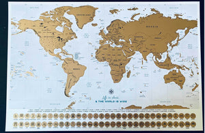 Scratch off World Map, World Map Poster, 16X24 Inches Map World Vibe Studio 