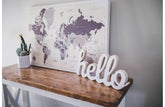 Push Pin Canvas Map, Neutral, Many Sizes Map World Vibe Studio 