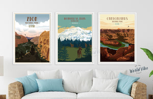 Wrangell St. Elias National Park, Alaska, National Park Poster, Unframed Map World Vibe Studio 