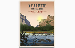 Yosemite National Park, Poster, Unframed Map World Vibe Studio 